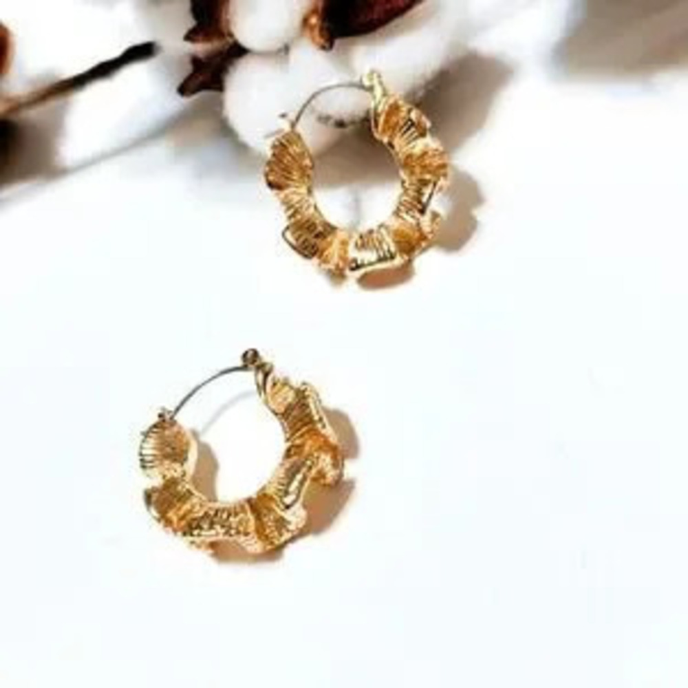 Textured hoop earrings?N67